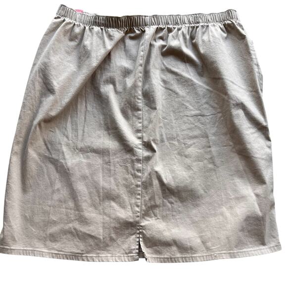 CHIC VTG woman’s tan denim canvas skirt weekend everyday casual NWT plus sz 26W - Picture 1 of 9